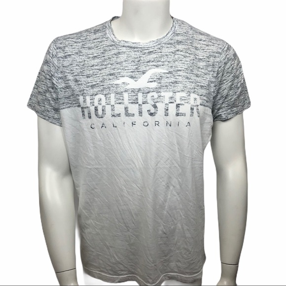 HOLLISTER Men's T-Shirt White Grey Short Sleeve XL - Picture 1 of 8